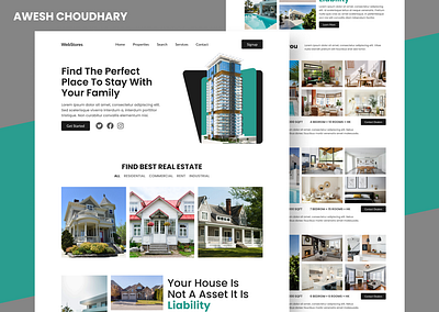 LANDING PAGE DESIGN awesh awesh choudhary css design html landing page landing page design ui web design web page design website
