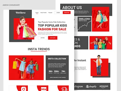 LANDING PAGE DESIGN awesh awesh choudhary css design html landing page landing page design ui web design