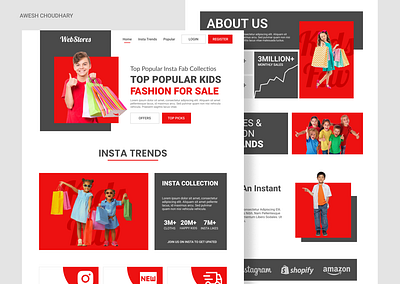 LANDING PAGE DESIGN awesh awesh choudhary css design html landing page landing page design ui web design