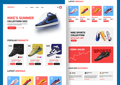 NIKE LANDING PAGE DESIGN awesh awesh choudhary branding design landing page landing page design nike sjoe ui web design website desing
