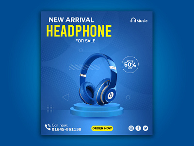 Professional outstanding headphone social media post design 3d 3d logo design ads desgin aesthetic logo design banner design branding cover design design facebook post design graphic design illustration logo product ads design professional social media post design ui