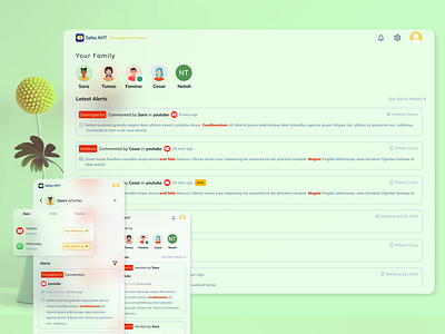 App Monitoring Tool for Parental Control alert design graphic design notification product productdesign ui userexperience userexprience ux