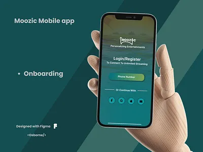 Moozic App design - Get started page app ui app ux ui ux