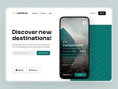 Trip planner app animation concept hero section interface mobile app planner travel app traveling trip planner ugem ui web web design