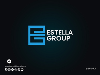 Estella Group Logo | Minimal Logo brand mark branding clean design creative design ecommerce eg logo eg monogram logo flat graphic design group logo hire logo designe illustration letter mark lettermark logo logo minimalist logo modern logo square logo startup