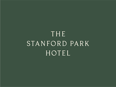 The Stanford Park Hotel branding custom type hotel branding identity logo menlo park silicon valley typography