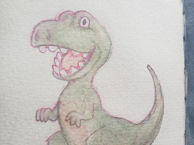 Happy Dino illustration sketches