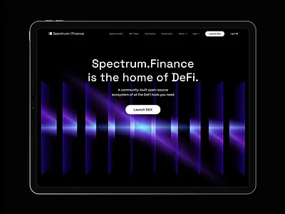 Spectrum.Finance — Web branding defi design embacy finance logo minimal typography ui ux web website