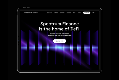 Spectrum.Finance — Web branding defi design embacy finance logo minimal typography ui ux web website