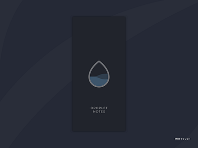 Droplet Notes app branding design flat icon notes ui