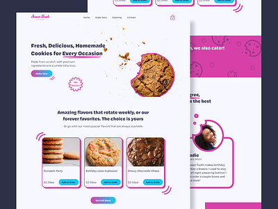 Sweet Tooth Cookies Concept branding typography ui ux web web design