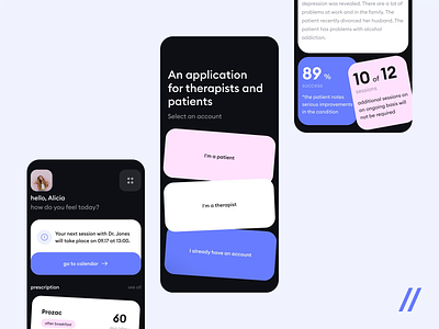 Psychotherapist App android animation app app ui dashboard design design app interface ios medicine mental health mobile mobile app mobile ui motion psychotherapists psychotherapy sessions ui ux