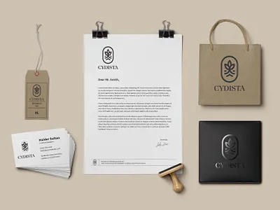 CYDISTA Stationary Design | Logo Display in Office Products branding designing display graphic design logo logo designs marketing stationery items
