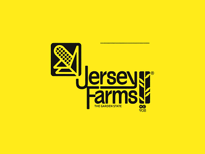 Jersey Farms branding corn farm lettering new jersey plant typography