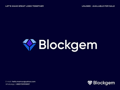 Blockgem - Blockchain Logo Design a b c d e f g h i j k l blockchain branding crypto ecommerce gigital logo logo designer m n o p q r s t u v w x y z nft saas tech