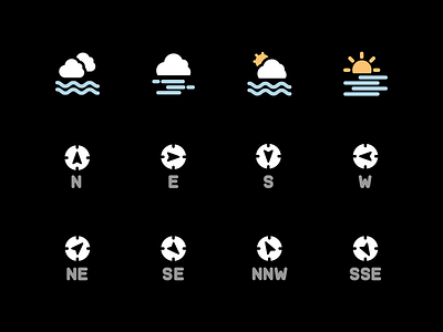 Weather Icons branding design flat icon set icons illustration illustrator logo minimal streamlinehq ui vector weather