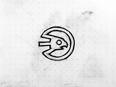 Hawk sketch animal bird drawing eagle hawk icon illustration logo nature sketch symbol wip
