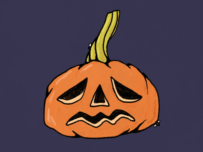 Sad not spooky animation animation loop gif gif is life halloween jack o lantern pumpkin spooky season subtle strokes