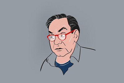 Lewis Black adobe photoshop digital drawing editorial illustration lewis black portrait