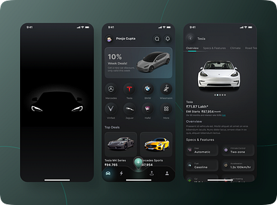 Car Mobile App app design ui