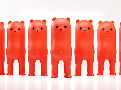 Bears 3d animation bear blender character design design illustration ui