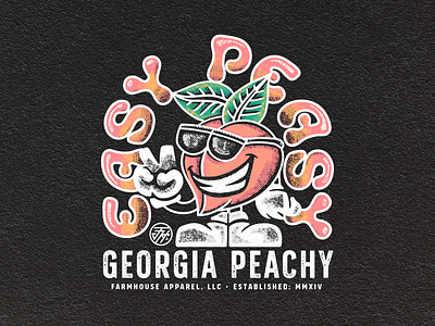 Easy Peasy Georgia Peachy atlanta branding design easy peasy georgia graphic design illustration peace peach tshirt type typography vector