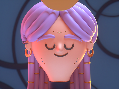 Princess 3d branding c4d character design girl illustration princess queen render witch