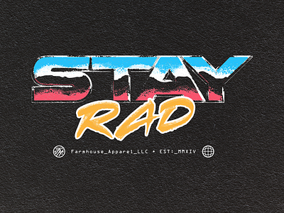 Stay Rad T-Shirt Design chrome illustratioin lettering procreate rad stay rad tshirt typography vector