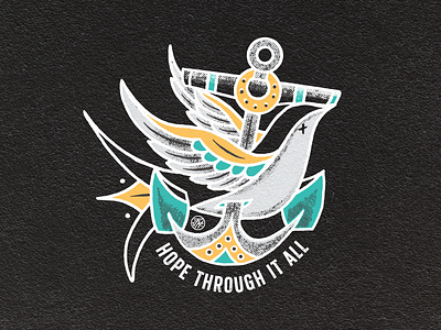 Hope Sparrow T-shirt american traditioinal anchor illustration procreate sparrow tattoo tshirt design vector