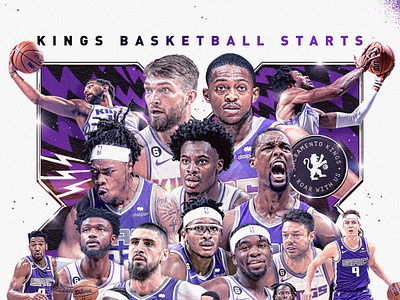 OPENING NIGHT basketball bolts chrome hoops kings purple sacramento