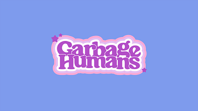 Garbage Humans brand brand identity branding design feminine gen z illustration logo