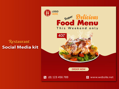 Restaurant Social Media Post banner banners branding businesscard design facebookbanner fbads flyer graphic design illustration instagrambanners logo postcard restaurant restaurantmenu restaurantpromotionaldesign restaurants socialmedia socialmediapost ui