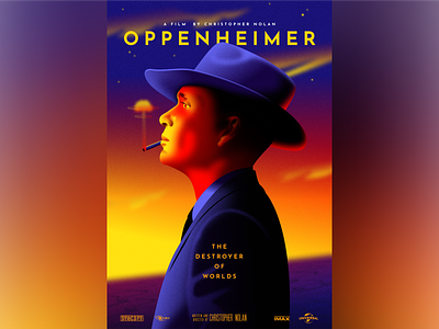 Oppenheimer Movie Poster 2d illustration
