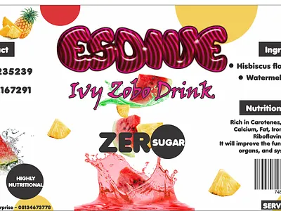 ESDIVE Ivy drink Product cover design branding design graphic design