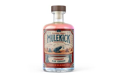 MULEKICK #5: FREEDOM EDITION 4th of july alcohol america branding design freedom graphic design illustration independence day liquor logo packaging tequilla typography usa wild west