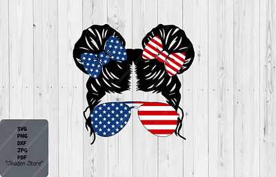 American Flag Skull svg-Momlife skull Svg-Messy Bun Bundle svg american flag american svg bun svg circut svg clipart design graphic design messy bun mom life mom skull svg jpg png
