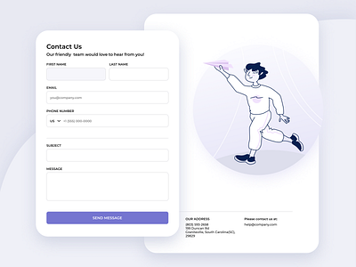 Contact Us Form animation branding contact us email free illustration inspiration inspire logo logotype mobile print product design profile sign in template typography ui vector web design