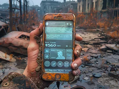 Nuka Bank — Post Apocalyptic Banking banking caps device fallout mobile app post apocalyptic pst vault