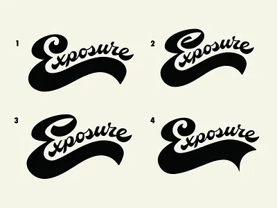 Exposure authentic brandin brushlettering calligraphy custom e exposure flow identity lettering logo logotype medicine process script type vintage