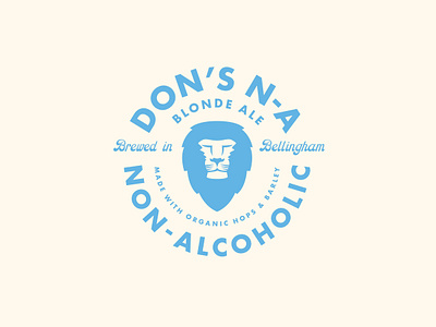 Don's NA Badge beer bellingham branding craft beer design lion logo washington