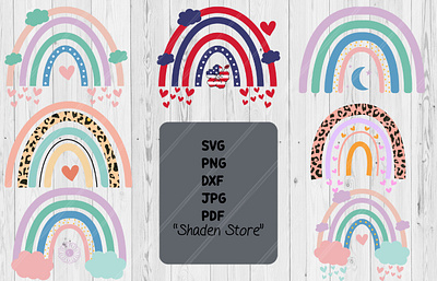 Boho rainbow svg bundle-hand drawn rainbow-cute rainbow svg american rainbow boho svg circut svg clipart graphic design rainbow hand drawn rainbow svg svg jpg png