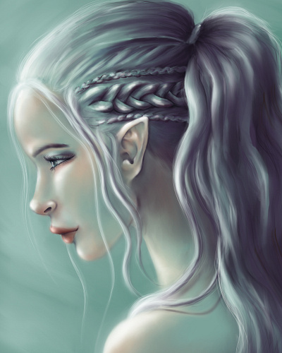Elven Maiden book art character creator character design character development cover art design digital art digital illustration elf fan art fantasy art fantasy illustration illustration lighting logo story telling