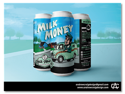 Milk Money Milk Stout Beer Label Illustration & Layout art beer label branding design graphic design illustration