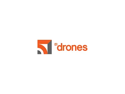 51 drones abstract app brand branding clean crisp drone drones icon logo logo design logo designer memorable number logo tech technology unique youtube youtuber
