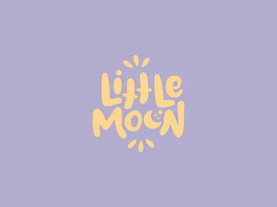 Little Moon - Baby and Kids Logo baby brand branding design graphic design identity kids logo pastel purple vector yellow