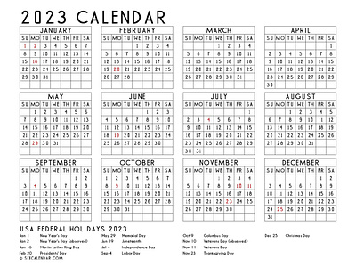 2023 Calendar Printable One Page . 2023 calendar