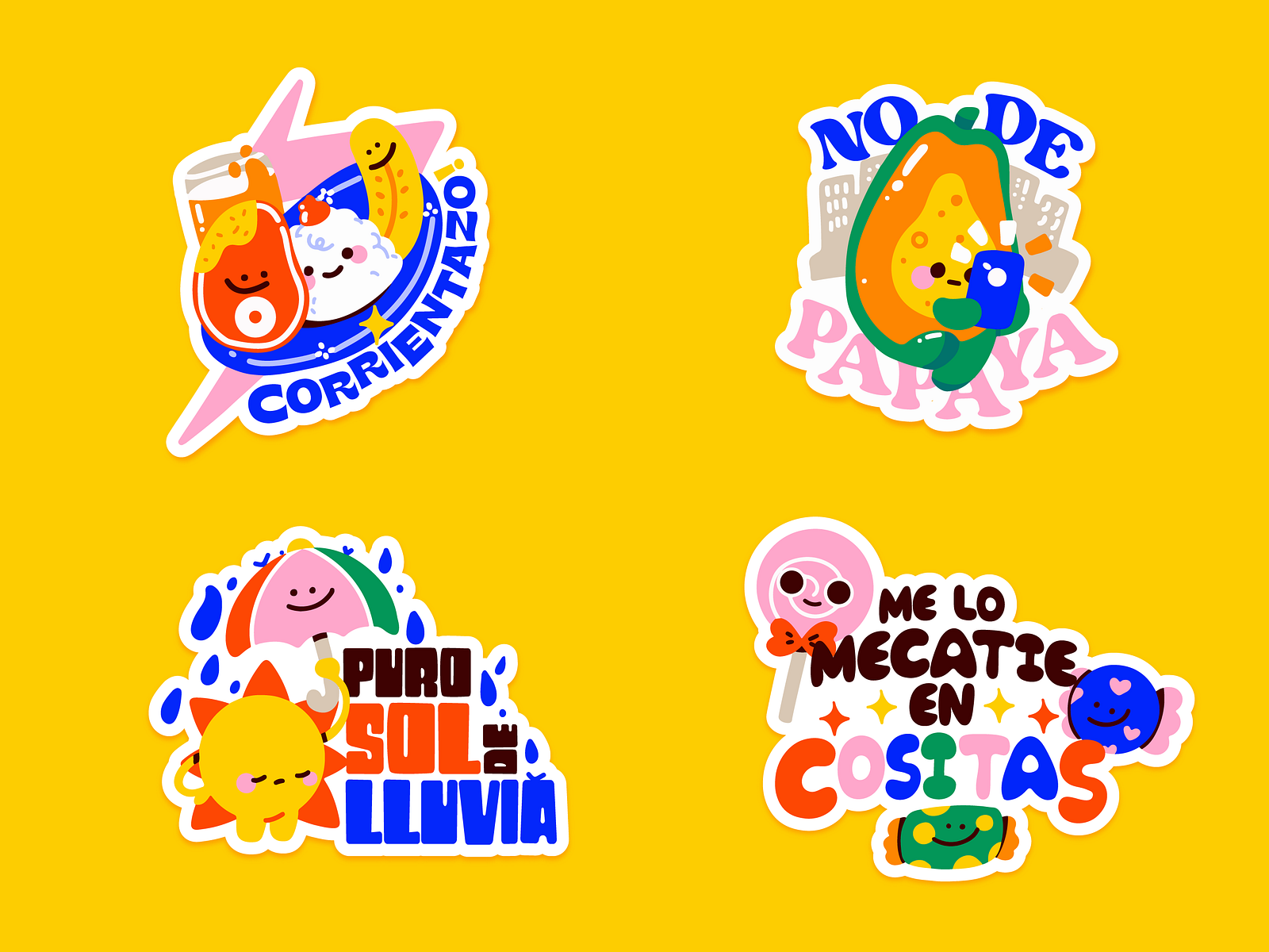 Colombian Phrases Stickers by Oh! Valentino on Dribbble
