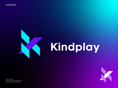 Kind Play Monogram Logo abstract brand identity branding colorful creative design flat minimal gradient colors graphic design icon identity letter logo letter mark logo logo design logos modern logo need logo designer symbol technology typography