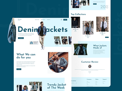 Denim Jackets webiste Ui design black jackets blue jackets branding creative denim denim jackets e commerce figma jackets jeans online shop ui design uidesign