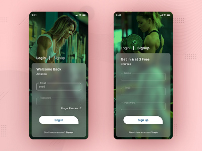 fitness mobile application app clean creative design dribbble ecomerce fitness gym login men mobile notification offer registration shopping signup ui ux website women